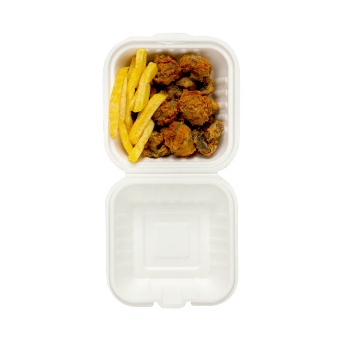 Bagasse(SugerCane) Biodegradable, 6 - 6 Hamburger Box-01