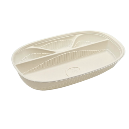 nazifdish-Cor-Strach, 4 Compartment Biodegradable Tray-01